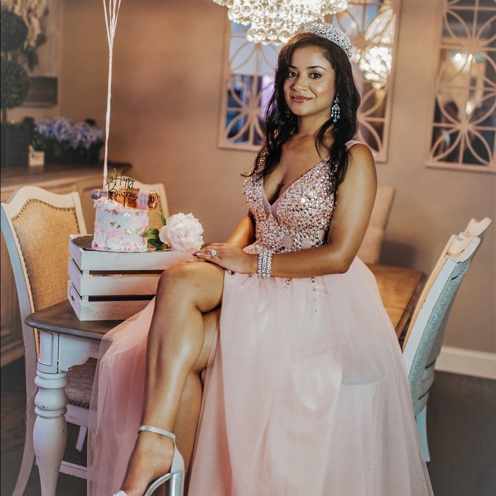 Pink tulle photoshoot or formal dress